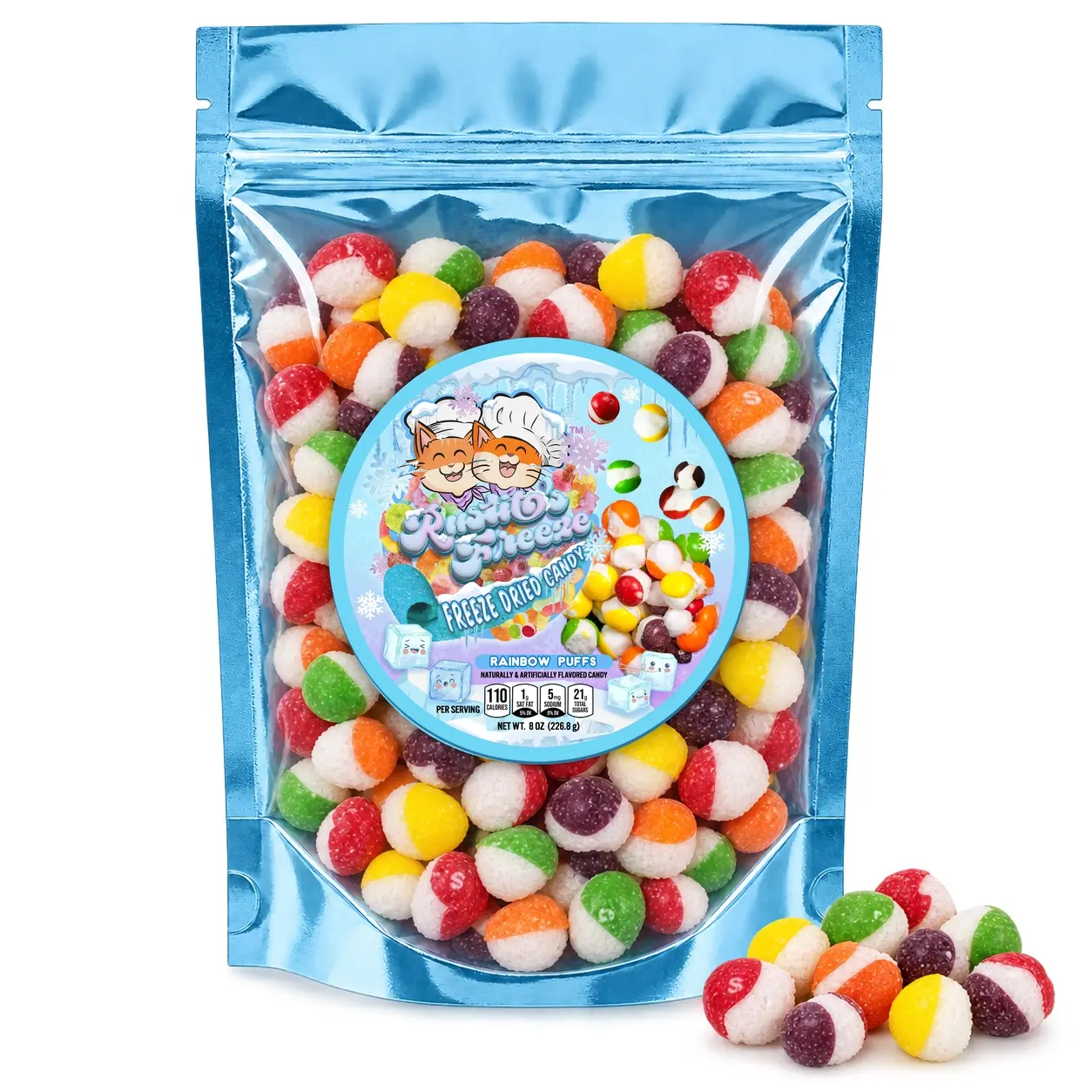 Freeze-Dried Skittles Original Candy - Rustito's Dulces Rainbow Puffs