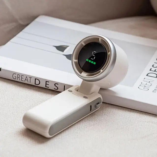 portable handheld high speed fan,5 Gear Wind, Battery Operated, Up to 12 Working Hours, 3 IN 1 Hand Fan with Air Turbo Tech Cooling Fan for Outdoor Ac