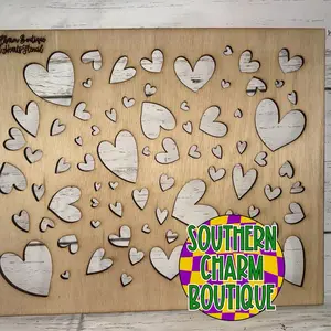 Scattered Hearts Bleaching Stencil