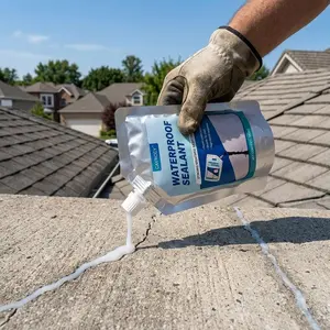 Cracks Concrete Caulking Adhesive, Concrete Sealant Waterproof Repair, Concrete Crack Filler, Outdoor Concrete Quick Dry Adhesive, 500g An efficient and highly effective crack repair tool