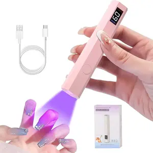 Portable Nail Dryer Lamp, Rechargeable UV LED Nail Light with Timer and Digital Display, Manicure Tool for Home & Salon Use, Nail Tech Light, Nail Art Tools