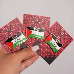 Hard Enamel Free Palestine Pin for Jackets and Bags