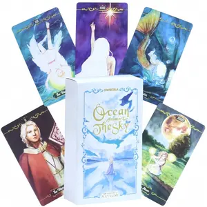 Sky Sea Tarot Cards Set, Portable Divination Deck with Card Art for Fate Prediction & Spiritual Guidance, Ideal Gift for Ages 14+