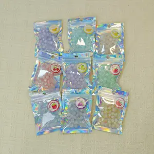 Honeydrop Clear Glass Beads for Bracelets – Crystal Transparent DIY Jewelry Making Beads, Gift for Girls