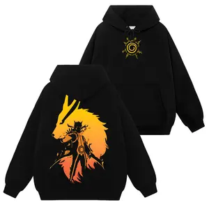 [Shinobi Shop] Limited Naruto Kurama Mode - Naruto Shippuden #200 Hoodie T-Shirt Sweatshirt, Retro Vintage Unisex Graphic 90s Cotton, Gift For Wibu, Anime Manga Y2K Streetwear