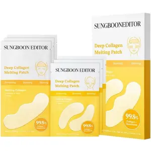 SUNGBOON EDITOR Deep Collagen Melting Patch 6pcs | Under Eye and Neck Anti- Wrinkle Patches with Real Collagen & Glutathione | Real Collagen Films for Anti Aging | Korean Skin Care