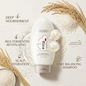 Rice Fermentation Purifying Shampoo, Nourishing Rice Germ Extract, Deep Moisturizing, Scalp Soothing, for Dry and Dull Hair