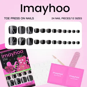 Imayhoo Toe nails Press on nails 24pcs IMHT0030-Nail Care,Nail Art