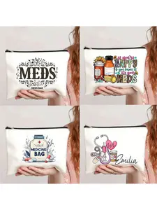 Hot-selling printed medicine storage bag, large-capacity portable sundry storage bag for nurses, cosmetic storage bag