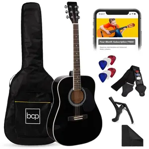 Best Choice Products 41in Full Size All-Wood Acoustic Guitar Starter Kit w/ Gig Bag, Pick, Strap, Rag Best Choice Products 41in Full Size All-Wood Acoustic Guitar Starter Kit w/ Gig Bag, Pick, Strap, Rag