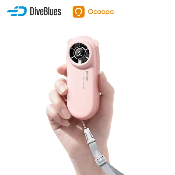 Ocoopa Handheld Portable Turbo Mini Fan 29900RPM 4000mAh USB Rechargeable Pocket Fan Up to 16 Hours Hand Fan with 5 Speeds Powerful Cooling for Travel