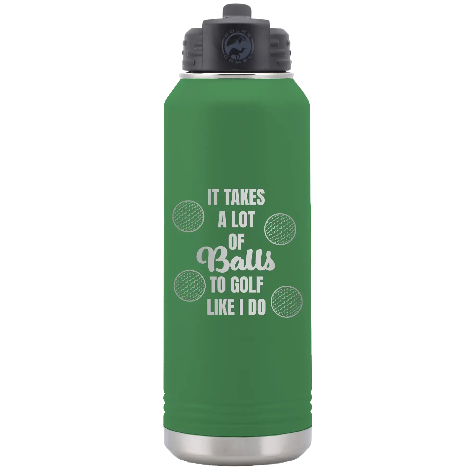 Personalized Lots of Balls 32 oz Water Bottle - Green