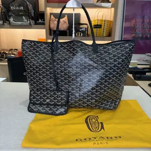 Pre-owned Goyard Saint Louis black& brown GM Tote Bag