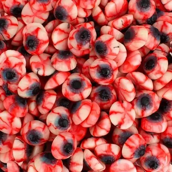 Gummy Eyeballs Candy for Drinks, Halloween Bloodshot Zombie Eyes, 1 lb | Jelly Eye Ball Gummies, Creepy Halloween Candy Party Favors, Bulk Candy, Trick or Treat