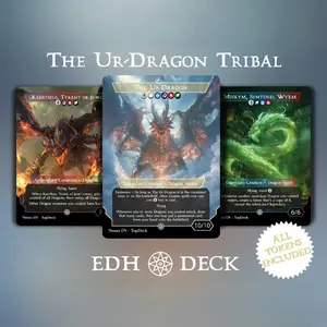 Ur-Dragon Tribal - Commander EDH Deck - With Tokens - MTG Full Proxy Deck, Altered Cards cEDH