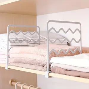 4pcs/set Freestanding Plastic Shelf with Storage Divider Panel - Space-Saving Suitable for Luggage, Clothes, & Books, Compact Shelf Unit for Bedroom, Dorm, Closet Organization, No Assembly Required, Plastic Shelves for Small Spaces, Shelves