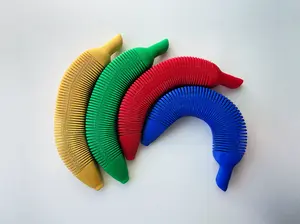 ALL the Flexi Bananas! Fidget Toy Set of 4 Multi-Colored Flexi Bananas, Diverse Bananas for Pretend Tactile STEM Play