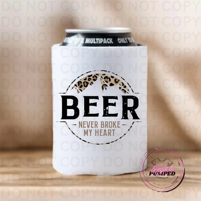 B*** Never Broke My Heart 12oz Sublimation Can Koozie