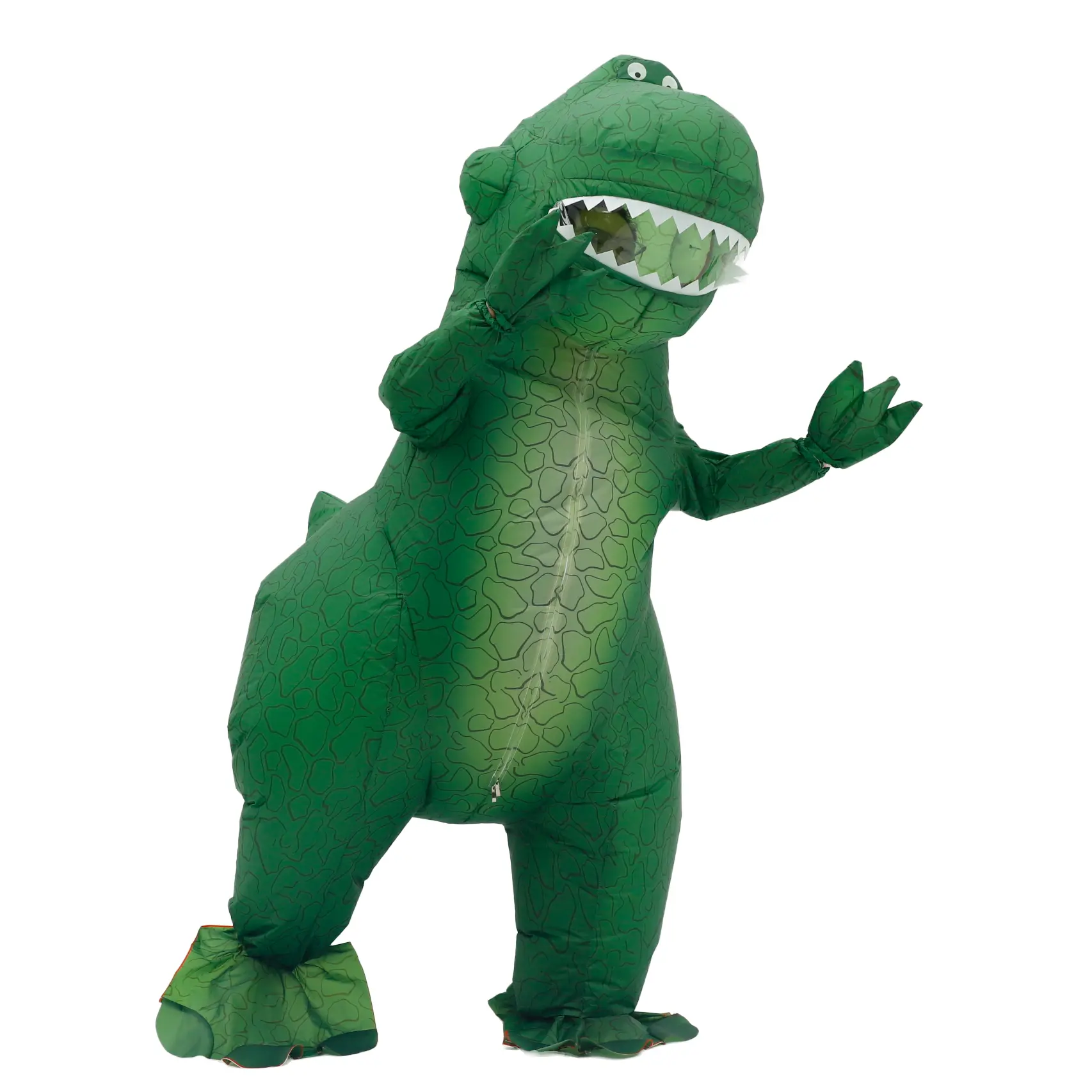 Green T-Rex Inflatable Dinosaur Costume for Adults, Funny Blow Up Dinosaur Suit, Halloween Cosplay Party Outfit for Carnival, Birthday, Theme Party & Trick-or-Treat