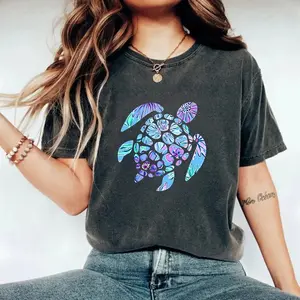 Comfort Colors Sea Turtle T-shirt, Trendy Colorful Tortoise Tee, Summer Beach T-shirt, Save Ocean Tee, Popular Marine, Gifts For Her – TREND WEAR USA
