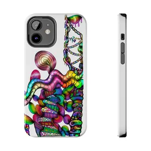 Psychedelic trippy Tough Phone Cases by icandy art