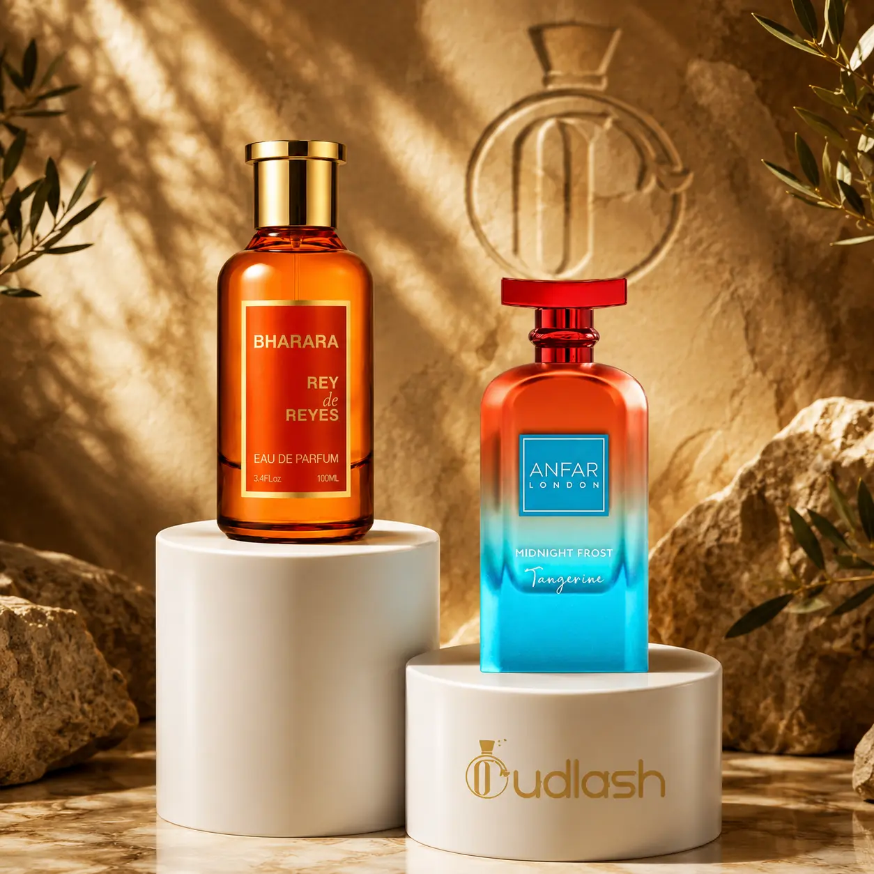 Bharara Rey De Reyes Orange + Anfar Midnight Frost Tangerine | Unisex Fragrance | 100 ML - 3.4 OZ | Eau De Parfum | Orange- Bergamot, and Lemon