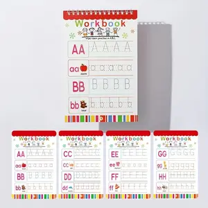 Early Education Writing Practice Book for Toddlers, Erasable Dual Language Learning Notebook, Control Pen Skills Development