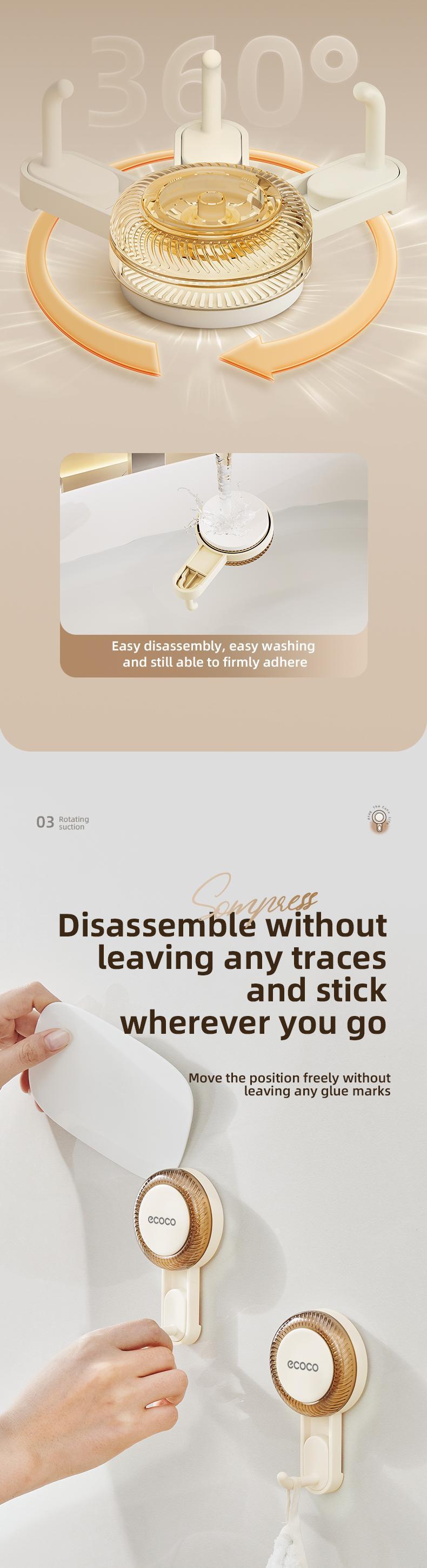 RENEMOS Heavy Duty Suction Cup Hooks - Ultra-Strong Vacuum Power Hanger - Waterproof & Rustproof Utility Hook - Damage-Free, No-Drill & Reusable - Long-Lasting Organization for Shower & Kitchen