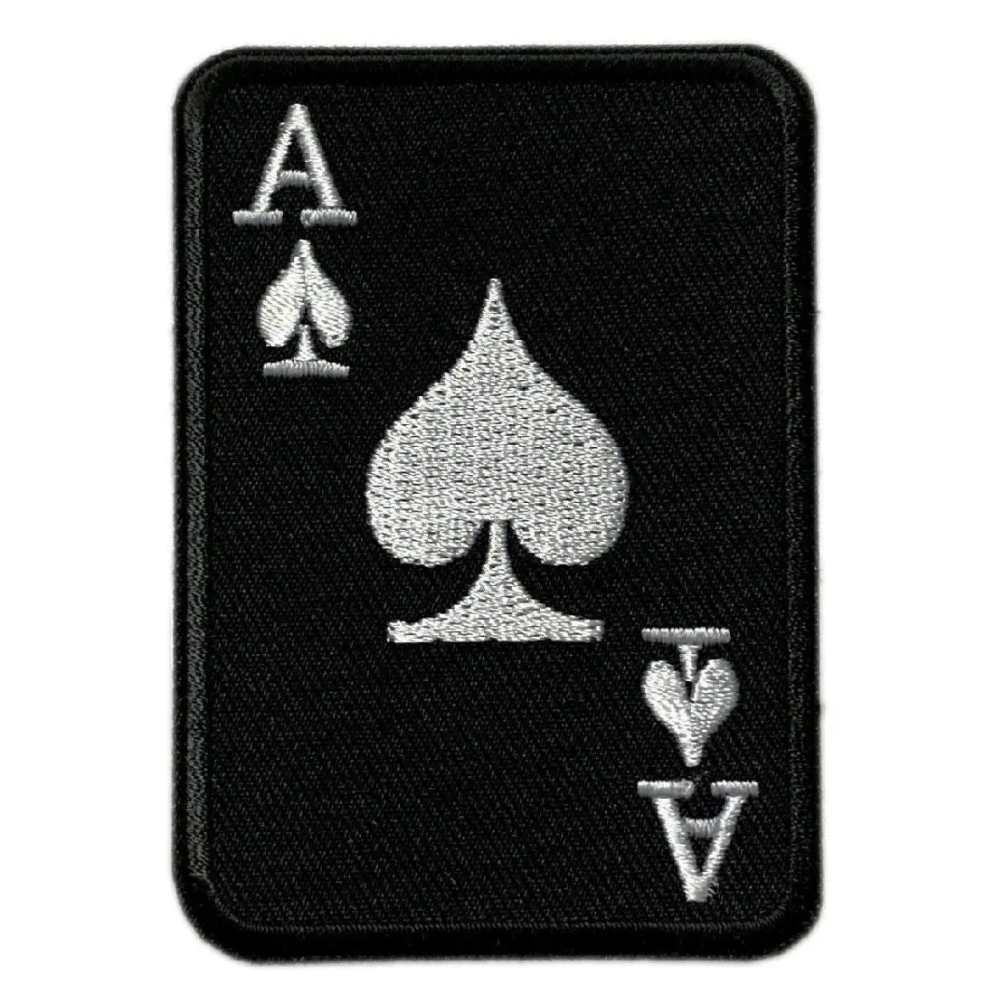 Miltacusa Ace of Spades Death Card Patch [Iron on Sew on -3.0 X 2.0 inch -SA12]