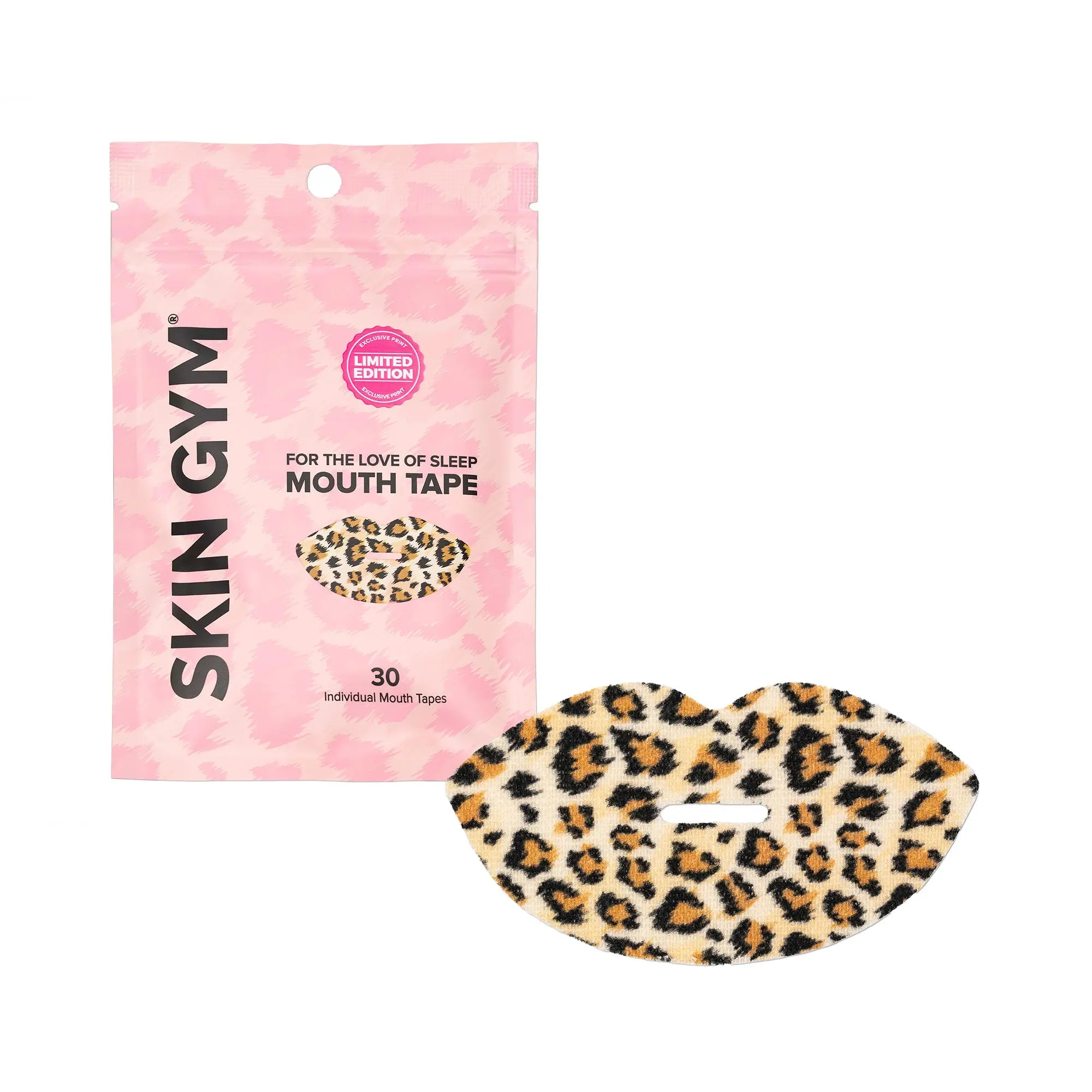 Skin Gym Mouth Tape - Leopard (30 Pack) Sleep Comfort Support | Leopard Design & Gentle Adhesive
