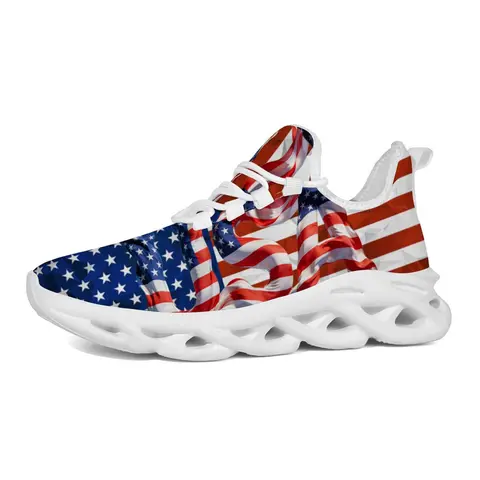 Exclusive‑Edition American Flag Sneakers, Patriotic Print Thick-Sole Casual Shoes, Fashionable Design, Classic Versatile Style