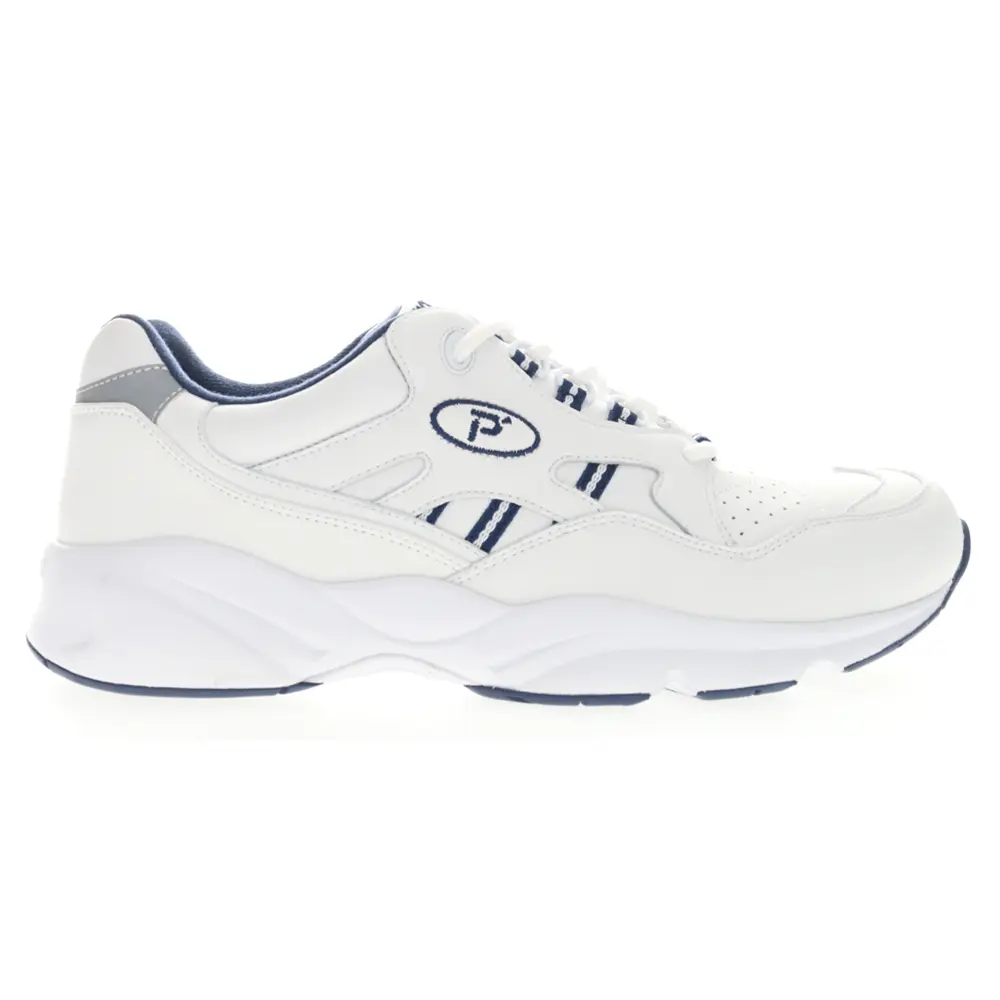 Propet Mens Stability Walker Walking Walking Sneakers Shoes - White