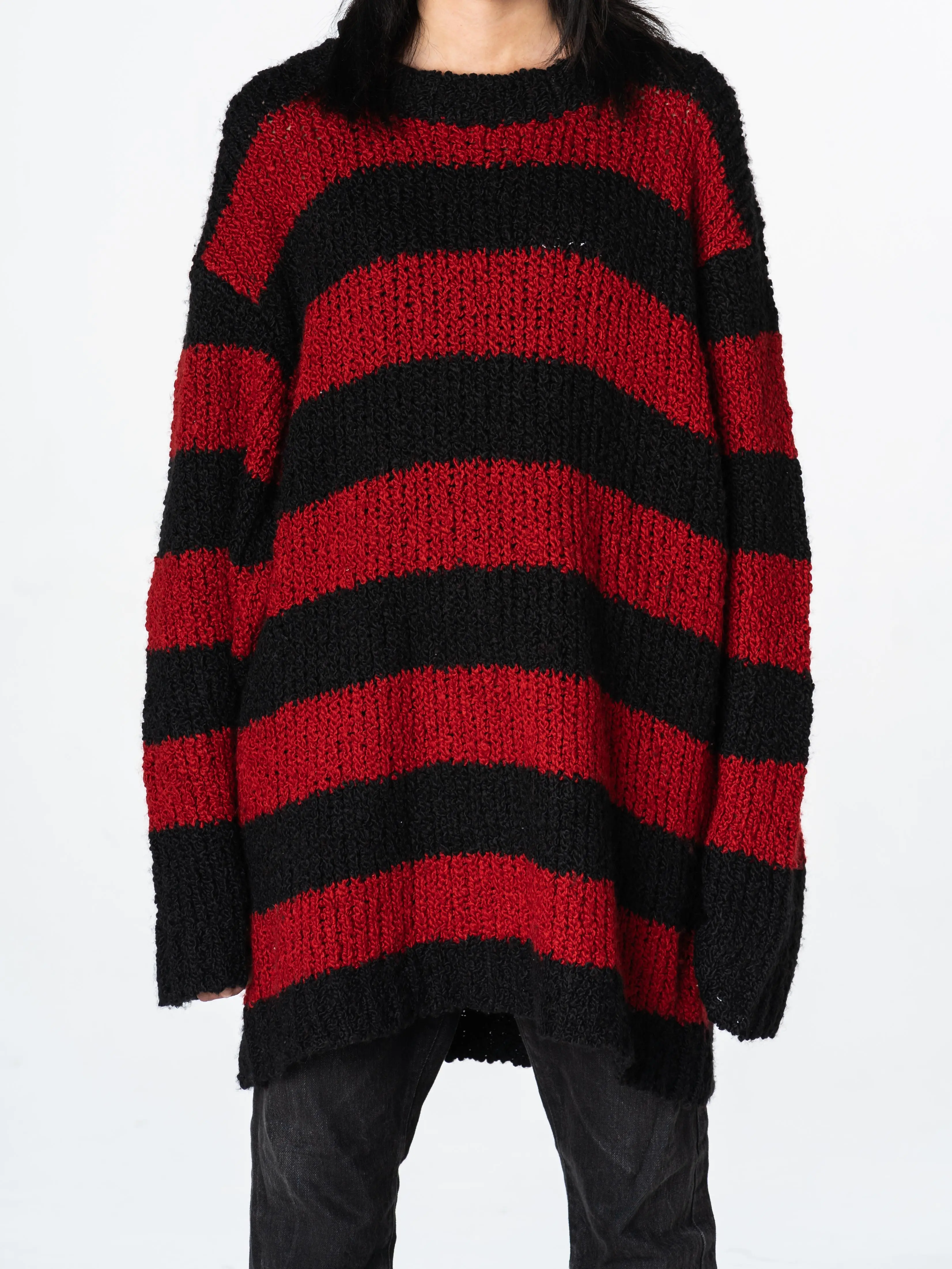 SS/AW03 Striped Grunge Knit Sweater
