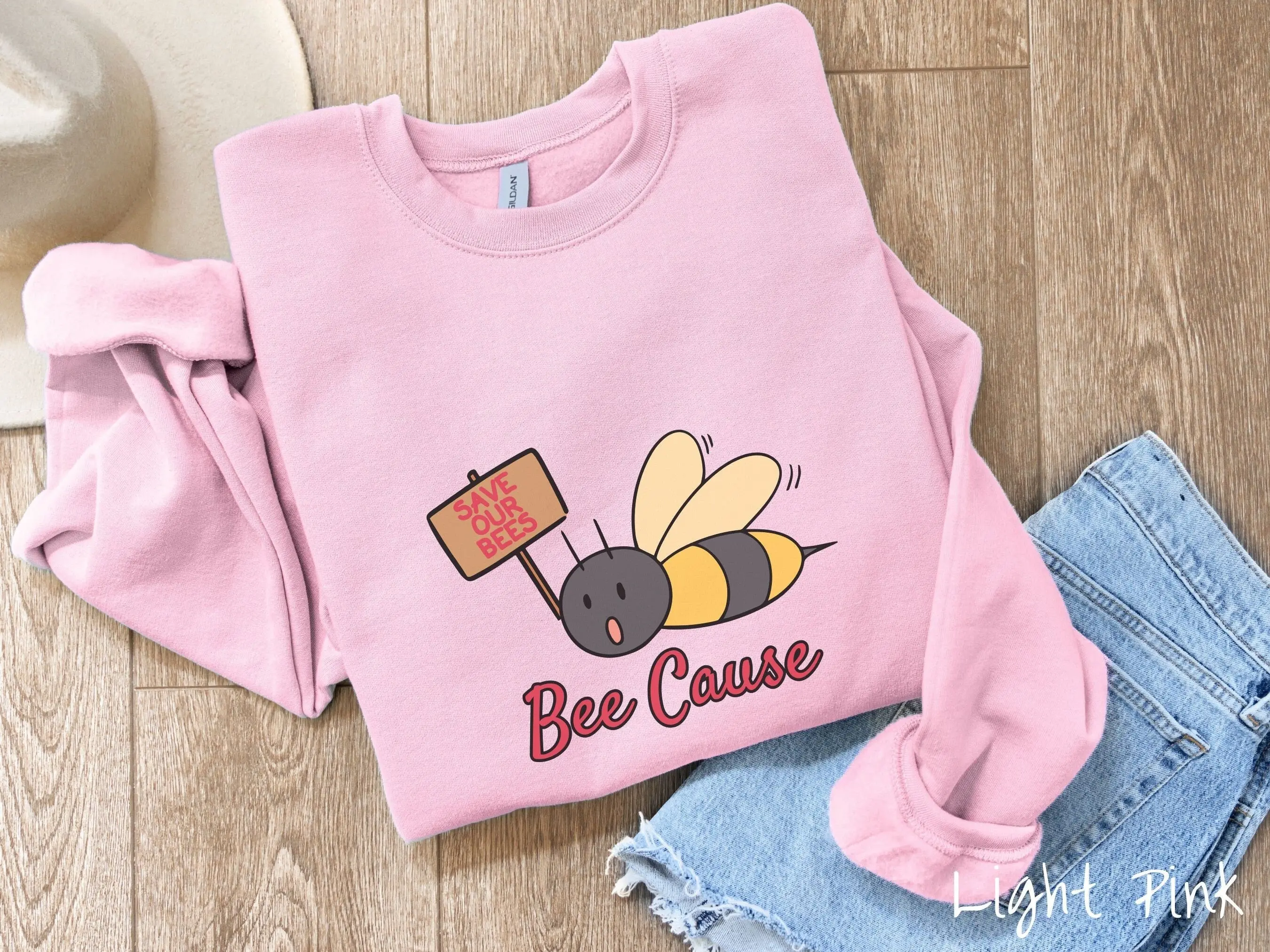 The Bee Cause Sweatshirt, Gift this Funny Because Beekeeping Sweater to your Pun-Loving Friends!