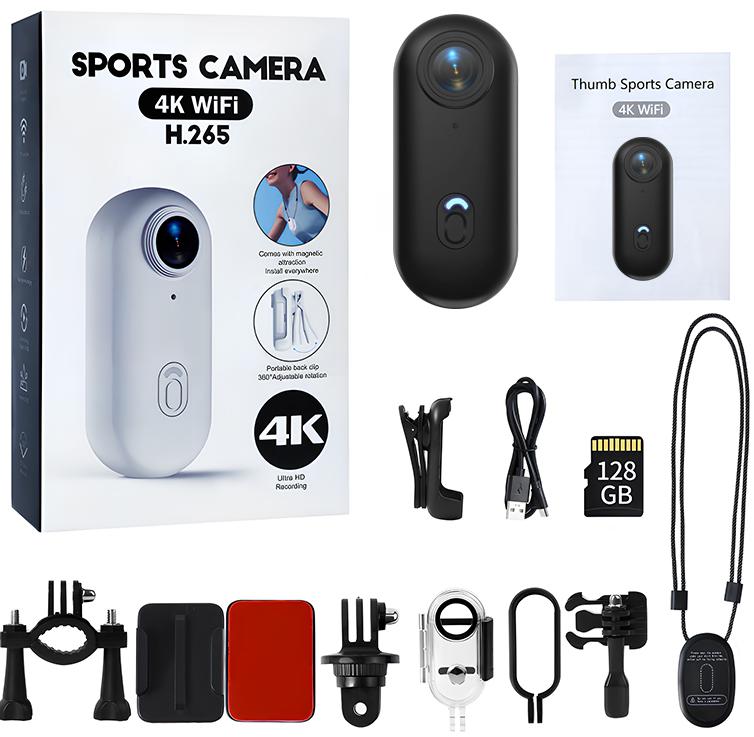 NUISK Thumb Action Camera, Thumb POV Portable Body Cam, Tiny Size, Hands Free, Mount Anywhere Magnetic Sport DV, Bike Cycling, Pet, Vlogging Card Water Proof, Anti-Shake,Tiktokcreators Ideal Gift for Girls, Boys Teenagers, and Beginners, Birthday Gift