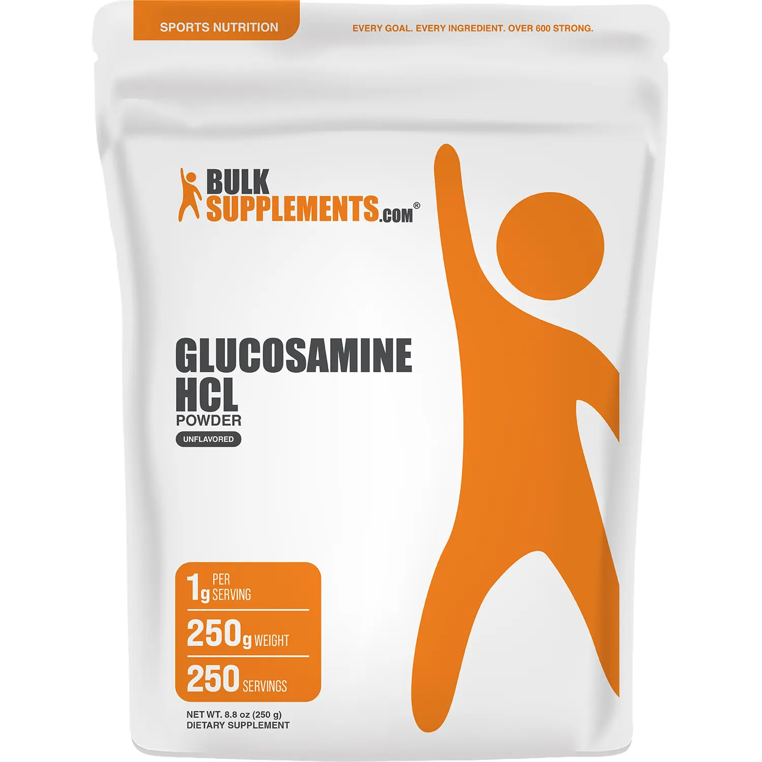 BulkSupplements - Glucosamine HCl Powder - Healthy Joints - Anti-Inflammatory - Healthy Skin - 250g - 1g per Serving BulkSupplements - Glucosamine HCl Powder - Healthy Joints - Anti-Inflammatory - Healthy Skin - 250g - 1g per Serving