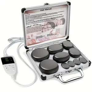 [Temperature Adjustment] Hot Stones Massage Set |   10pcs |   Temperature Adjustment |   Professional Massage Tool for Spa