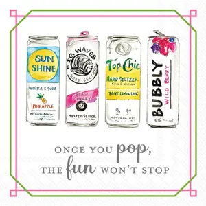 Paper Cocktail Napkins Pack of 20 Once You Pop