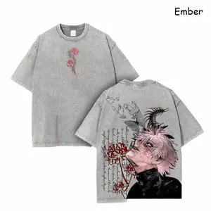 Ken Kaneki Tee – Tokyo Ghoul Vintage Wash T-Shirt, Oversized Unisex Anime Merch