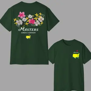 Masters Amen Corner Golf Shirt, Soft Vintage Cotton T-Shirt, Breathable Classic Collar, Casual Menswear, Trendy Tees For Men, Gift For Men