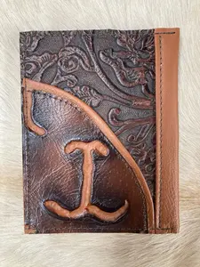 3" x 5" Brown Embossed Western Floral and  Notebook