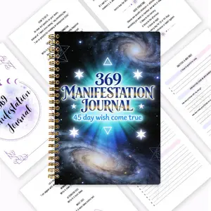 369 Manifestation Journal, Exclusive Handbook for Women's Growth, 45-Day Wish Fulfillment Plan, Dreamy Nebula Cover Design, Daily Gratitude Log + Emotional Release Space, Self-Care Practices, Inner Peace Awakening, Daily 3/6/9 Affirmation Exercises + Grat