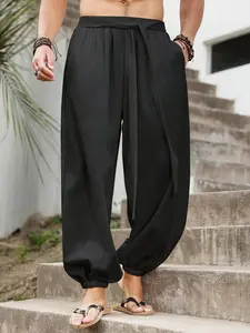 Men's Plus Size Casual Trendy Long Pants, Comfortable Street Style, Fashion American Casual Pants, Suitable for Daily Wear, Casual Chic Trousers, Streetwear