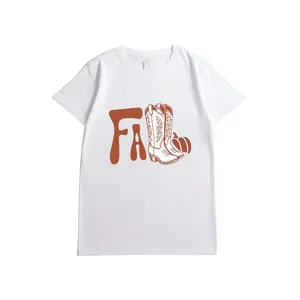 SHAPUM Women's Pumpkin Graphic Tee Halloween Cute Comfy Shirt