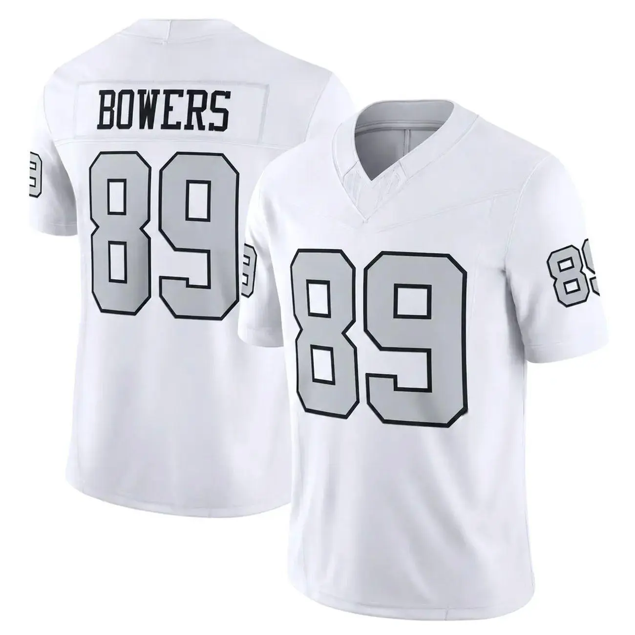 Men's White #89 Football Jersey – Short Sleeve Sports Top, Classic Athletic Shirt for Casual Everyday Wear