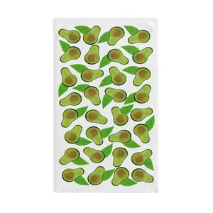 Slightly Subtle White Avocado Hand Towel, Kitchen Decor, Gift for Foodies, Summer Vibes, Eco-Friendly Home Accessory, Vibrant Kitchen Towel