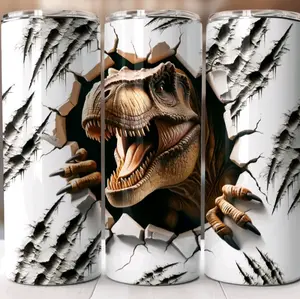 20oz Dinosaur Tumbler - Drinkware for Cold Beverages cup with xmas tumbler