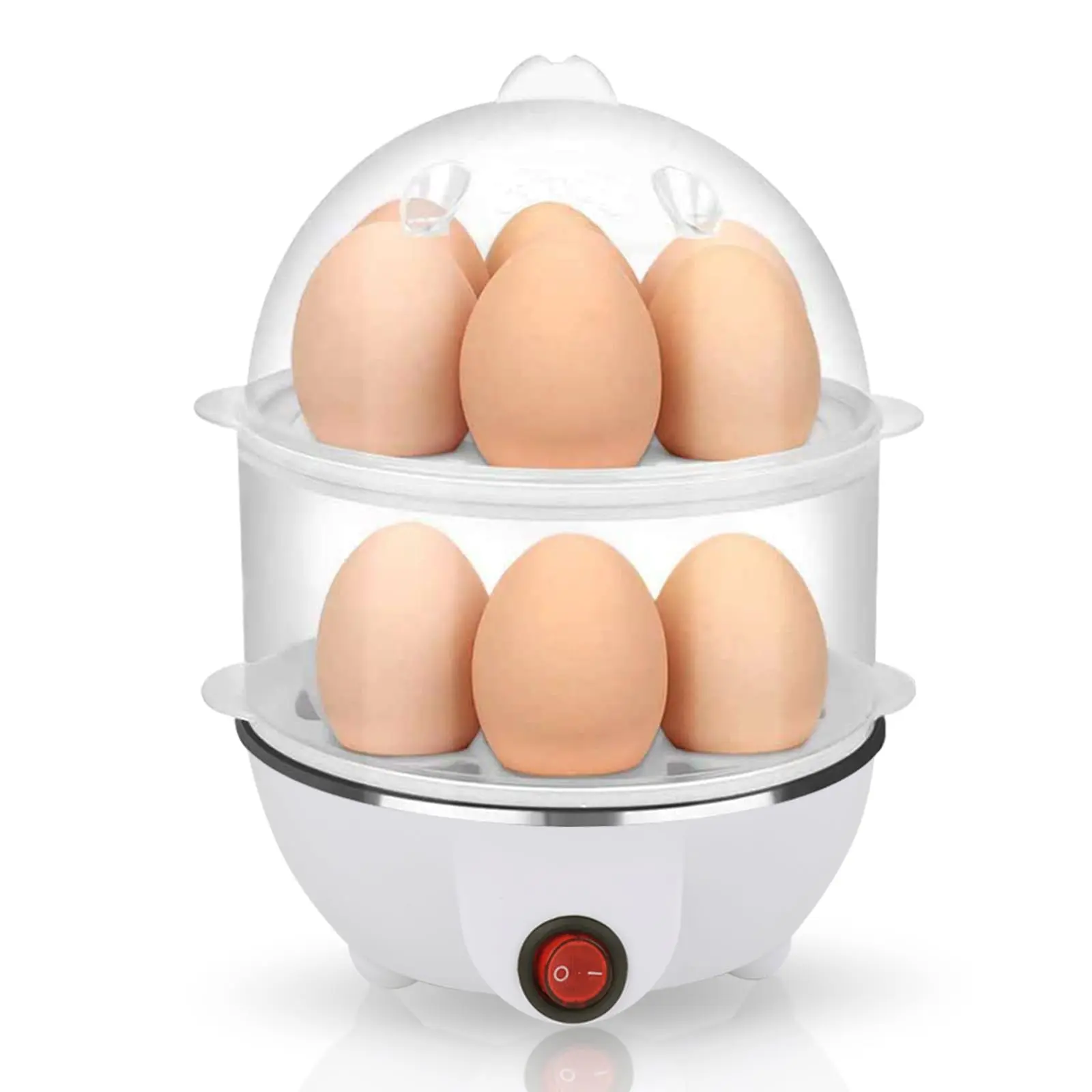 Overly Easy Egg Cooker, Steamer, and Electric Egg Poacher | XL Capacity Egg Steamer Fits 14 Eggs