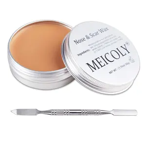 Scar Wax Kit with Spatula,SFX Scar Makeup,Fake Nose Skin Putty Wax Makeup for Cosplay,Fake Scar Modeling Wax for Realistic Scar/Fake Wound Cut,Halloween Special Effects Makeup,Light(1.67Oz)