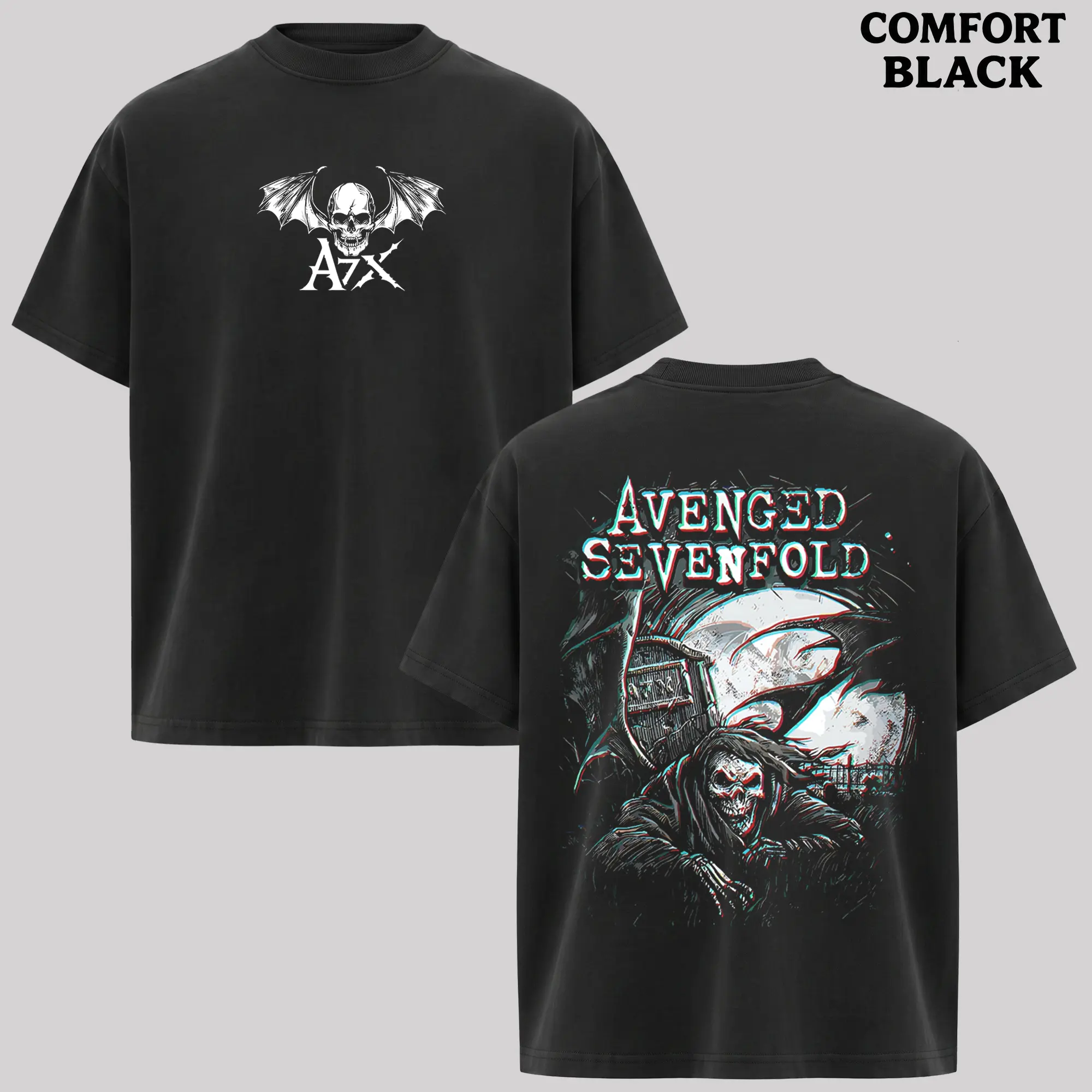 Vintage Avenged Sevenfold Clothes T Shirt & Hoodie Mens Black Classic Rock Metal Tee Merch, metal band shirt, rock tour t-shirt, alternative band merch, trending t-shirt, 90s graphic tee, vintage graphic tee, grunge aesthetic shirt, classic rock merch